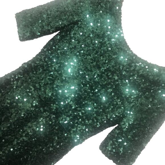 FRENCH CONNECTION Sequin Skater Party Dress In Green Size 0 - Picture 3 of 8